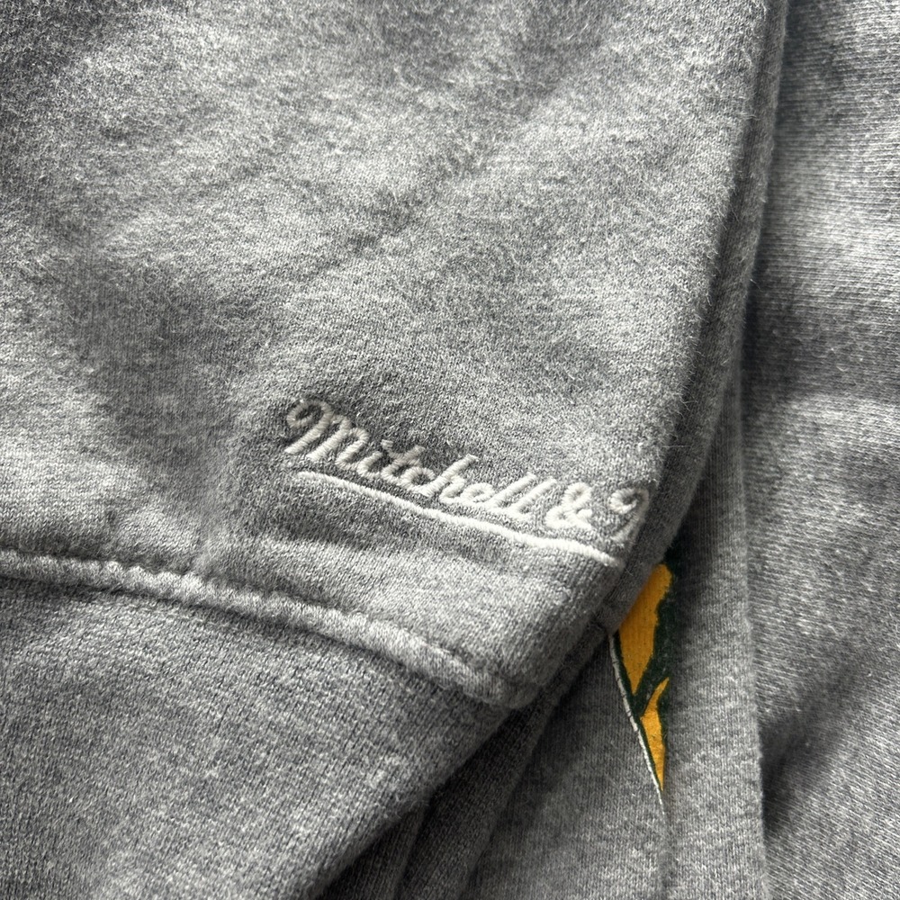 Mitchell Ness Sweatshirt Adults L Gray Throwback Fleece Greenbay Packers - Picture 12 of 15